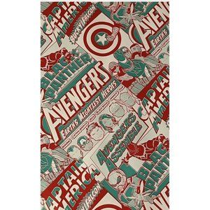 2 Roll Marvel AVENGERS Wrapping Paper Large 40 Sq Ft Birthday Iron Man Hulk Thor